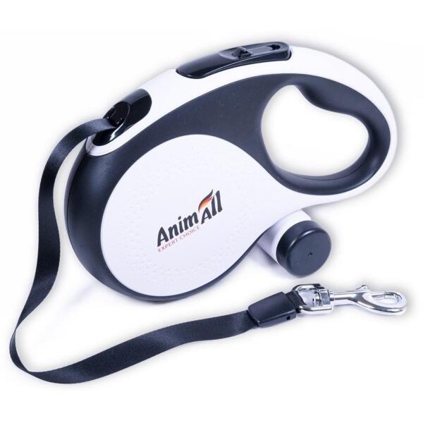 

Рулетка-поводок AnimAll с диспенсером L до 50 кг/5 метров белая MS7016-B