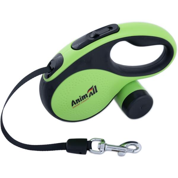 

Рулетка-поводок AnimAll с диспенсером L до 50 кг/5 метров зеленая MS7016-B