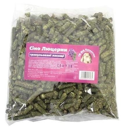 Сено люцерна гранулированное Мій Пухнастик 450 г фото 1