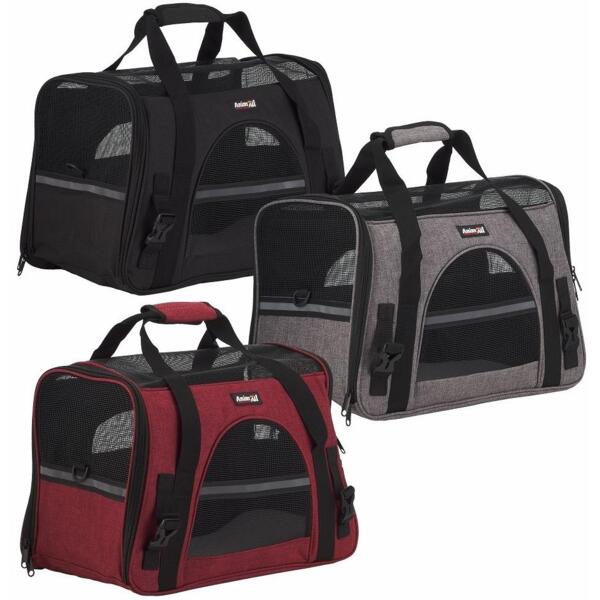 

Сумка-переноска AnimAll Мягкая HJ-8003 48х25х33 см бордо, хаки, серая