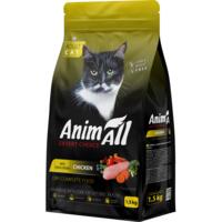 Сухой корм для кошек AnimAll полнорационный со свежей курицей 1,5 кг