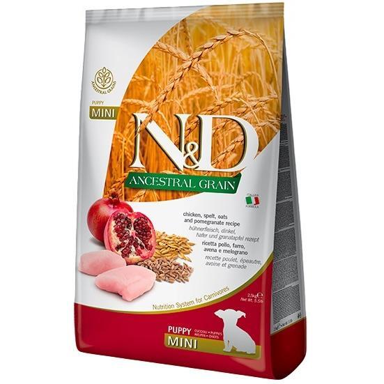 

Сухой корм для собак Farmina N&D Low Grain Chicken & Pomegranate Puppy Mini 2.5 кг