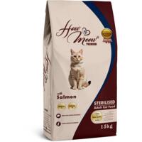 Сухой корм для стерилизованных кошек How Meow Adult Cat с лососем 15 кг