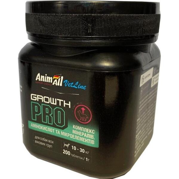 

Таблетки для средних пород собак AnimAll VetLine Growt PRO 1 г х 200 таб