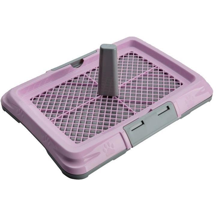 Туалет для кобеля AnimAll під пелюшку з сіткою та стовпчиком L фіолетовий CNR-129 62x46x5 смфото1