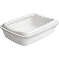 Туалет для кошек AnimAll белый с лопаткой CNR-106 50x37x13.5 см