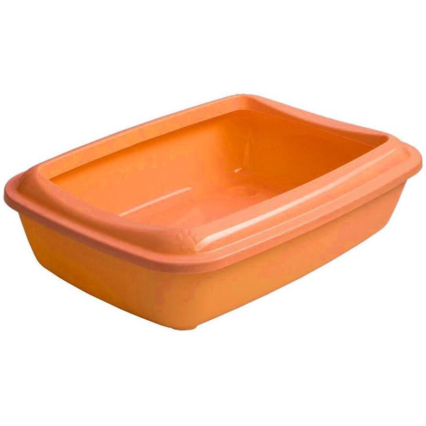 Туалет для котів AnimAll помаранчевий з лопаткою CNR-106 50x37x13.5 смфото1