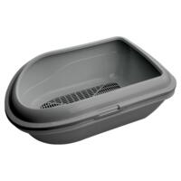 Туалет для кошек AnimAll серый с сеткой CNR-130 57x39x23 см