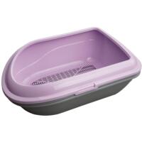 Туалет для кошек AnimAll фиолетовый с сеткой CNR-130 57x39x23 см