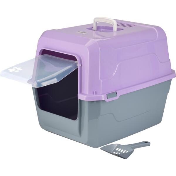 

Туалет для кошек закрытый AnimAll фиолетовый CNR-143 52x37x48 см