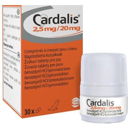 Таблетки Ceva Cardalis 2.5 мг/20 мг 151 мг 30 табфото1