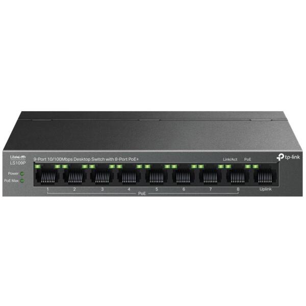 

Коммутатор TP-LINK LS109P 9xFE (8xPoE), 63W (LS109P)