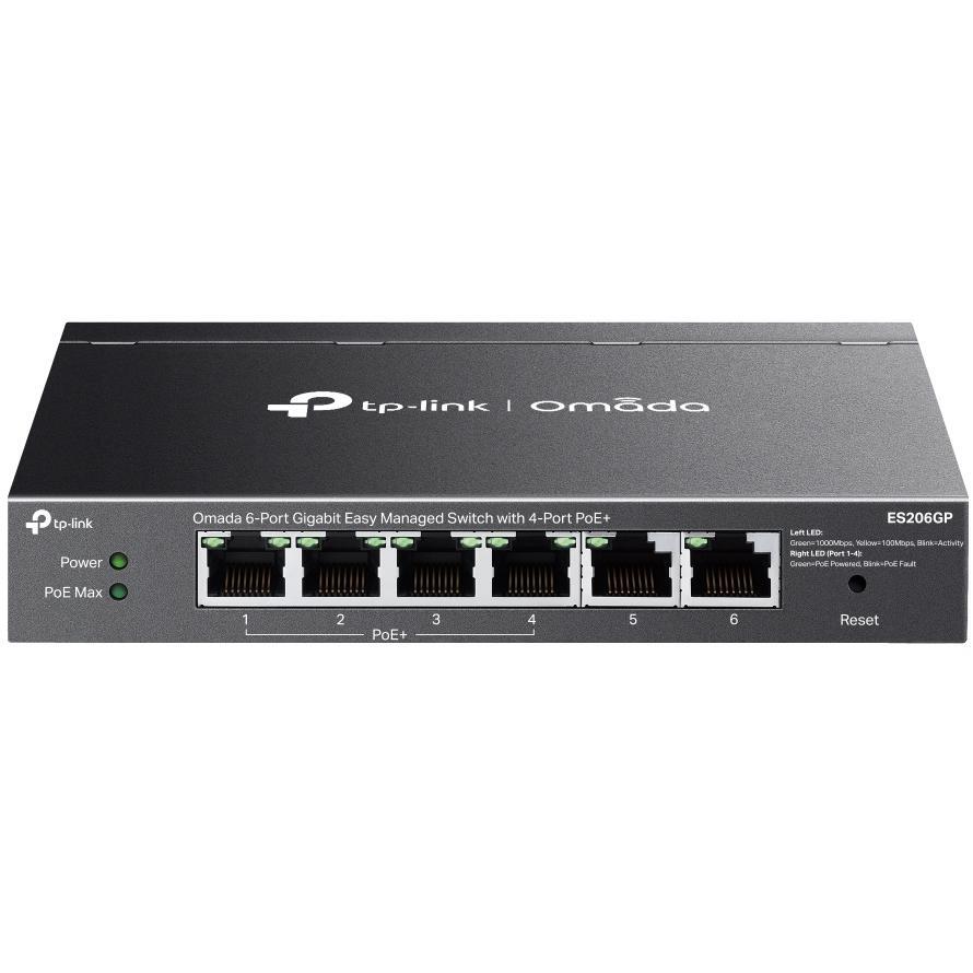 Коммутатор TP-LINK ES206GP 6xGE (4xPoE), 65W, WebSmart (ES206GP) фото 