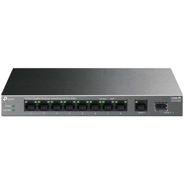 

Коммутатор TP-LINK LS1210GP 9xGE (8xPoE), 61 Вт, 1xSFP (LS1210GP)