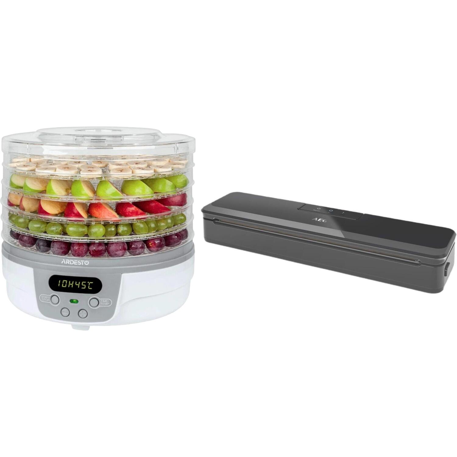 Комплект Сушка для овощей и фруктов ARDESTO FDB-5321T+Вакуумный набор AEG VS4-1-4AG фото 