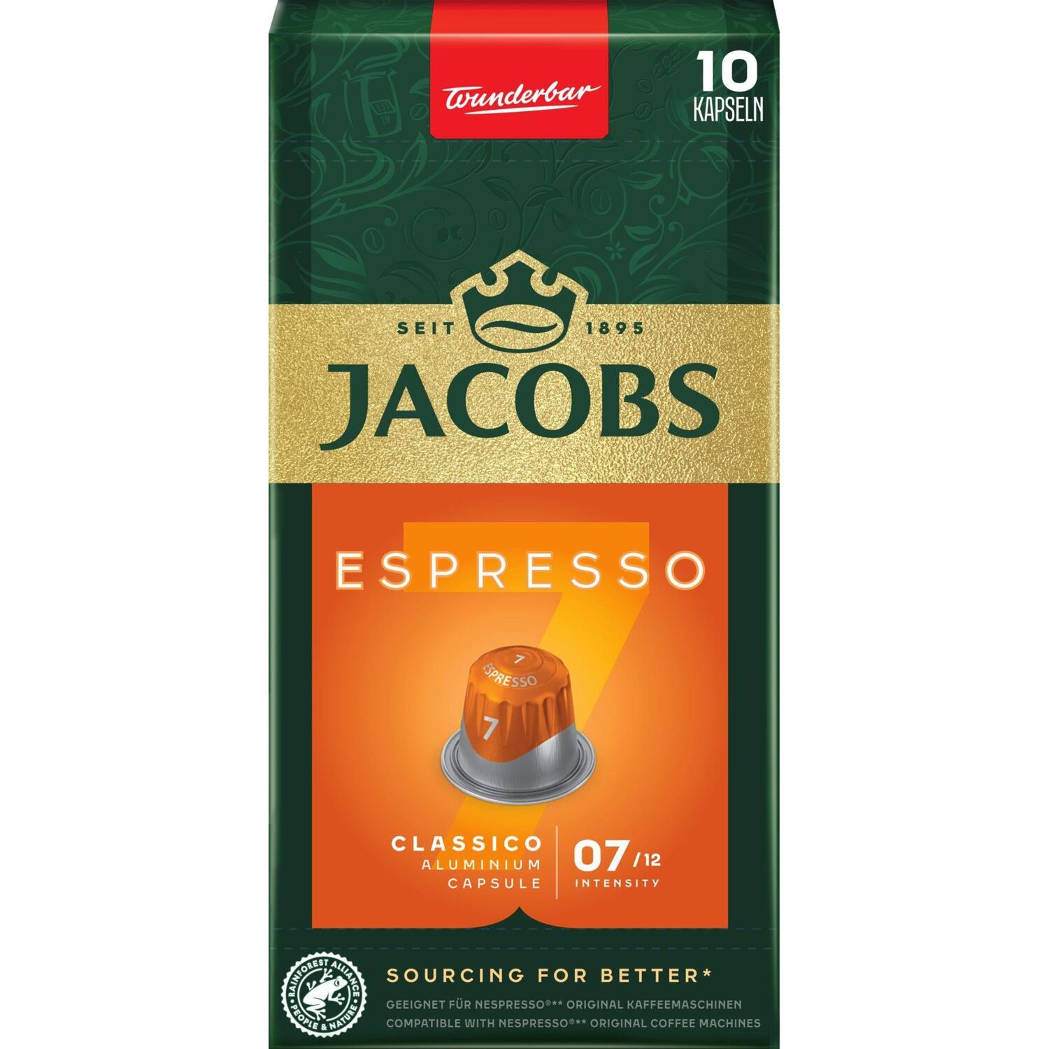 Кофе Jacobs капсулы Espresso Classico, купаж арабика/робуста, 10шт, Nespresso фото