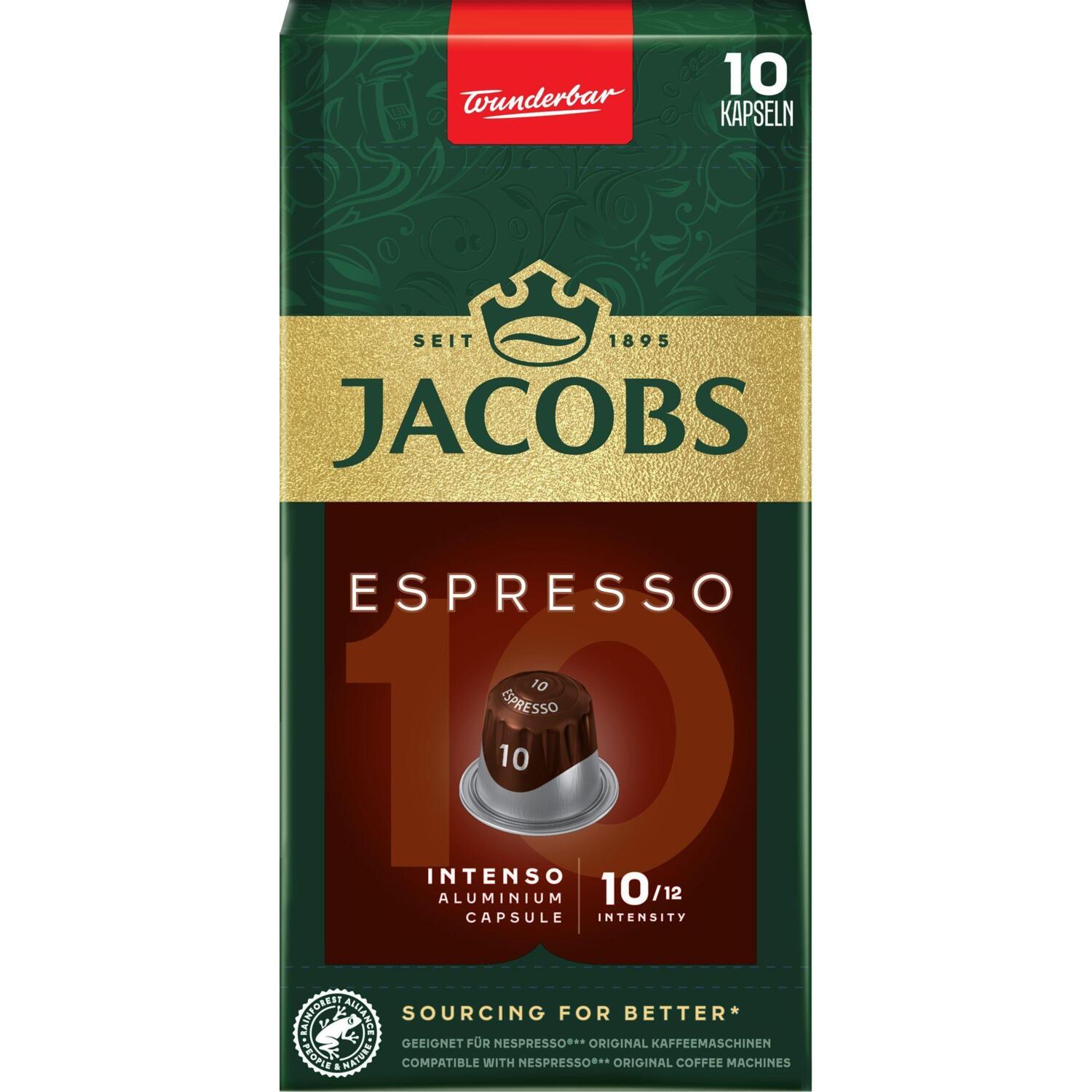 Кофе Jacobs капсулы Espresso Intenso, купаж арабика/робуста, 10шт, Nespresso фото