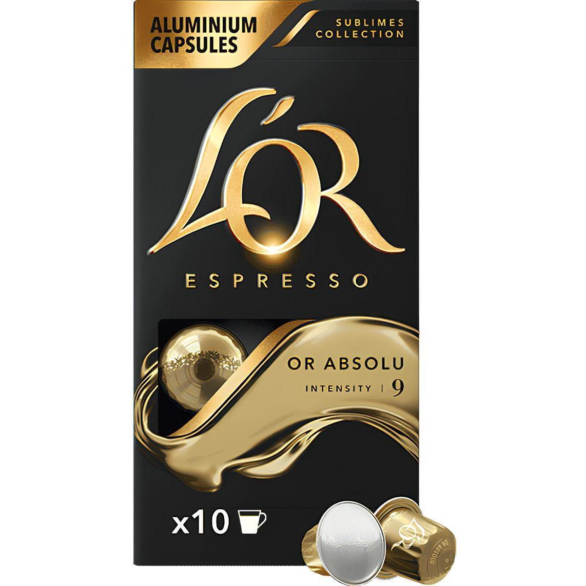 Кофе L`OR капсулы Espresso Or Absolu, 100% арабика, 10шт, Nespresso фото 1