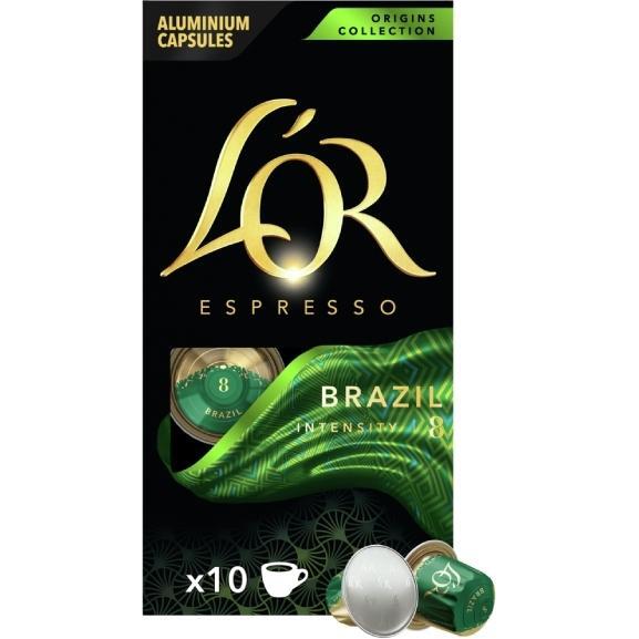 Кофе L`OR капсулы Espresso Brazil Origins Collection, 100% арабика, 10шт, Nespresso фото 1