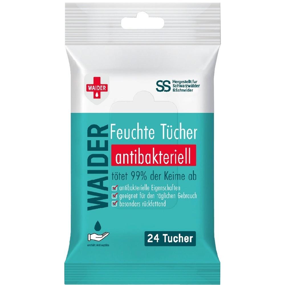 Влажные салфетки Waider антибактериальные 24 шт фото 1