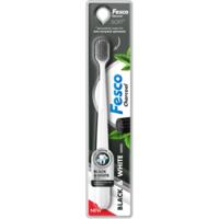 Зубная щетка Fesco Black and White Series Soft белая