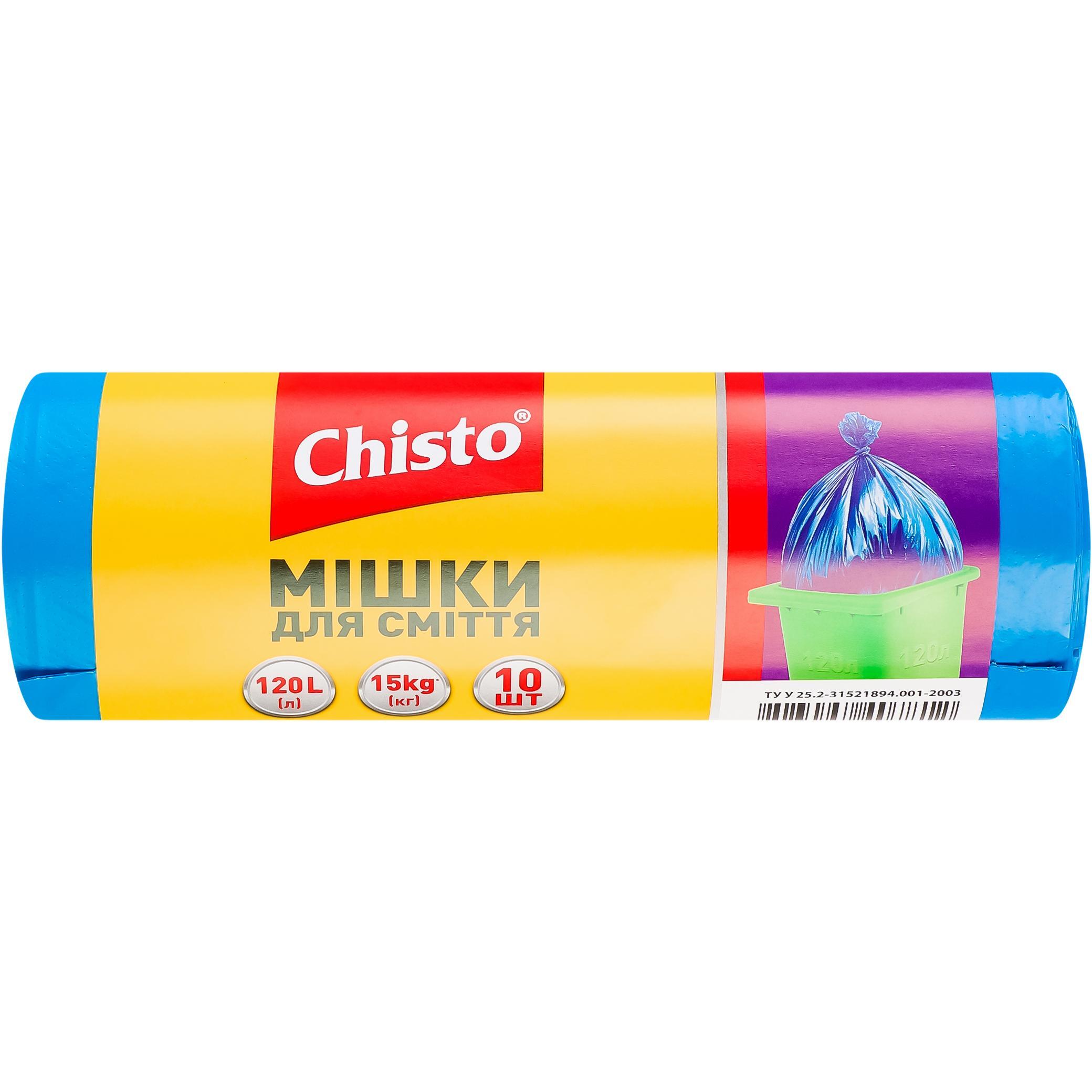 Пакеты для мусора Chisto 120 л 10 шт фото 1