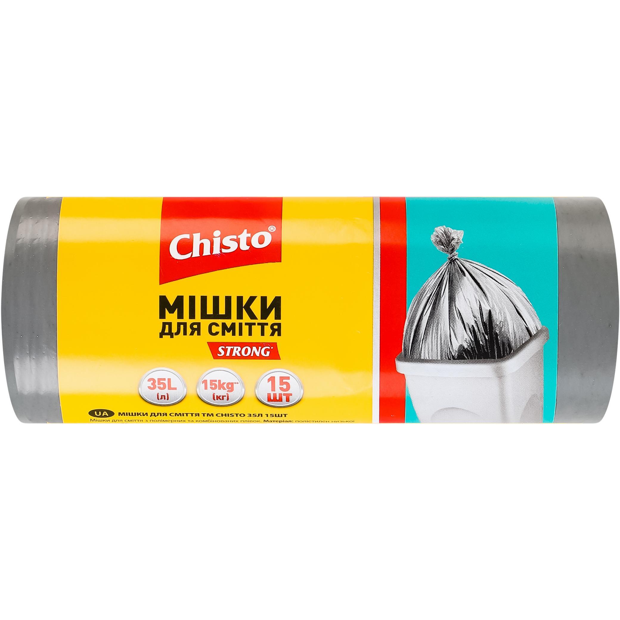 Пакеты для мусора Chisto strong 35 л 15 шт фото 1
