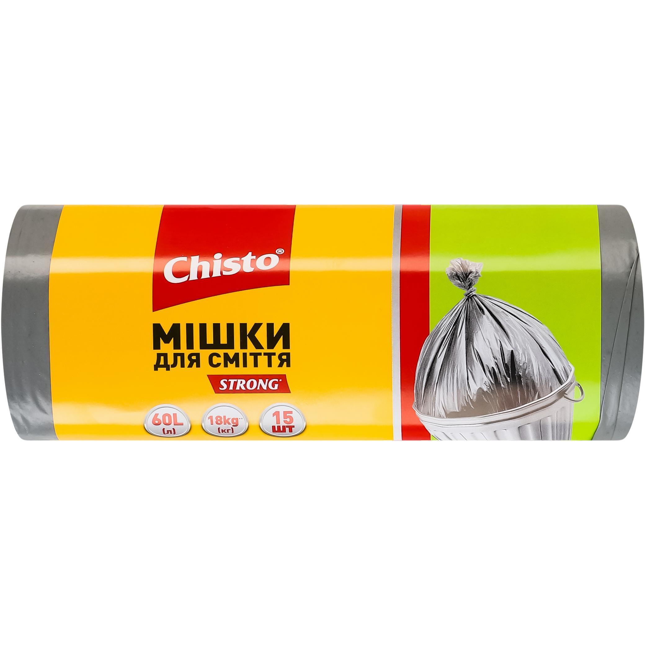 Пакети для сміття Chisto strong 60 л 15 штфото1