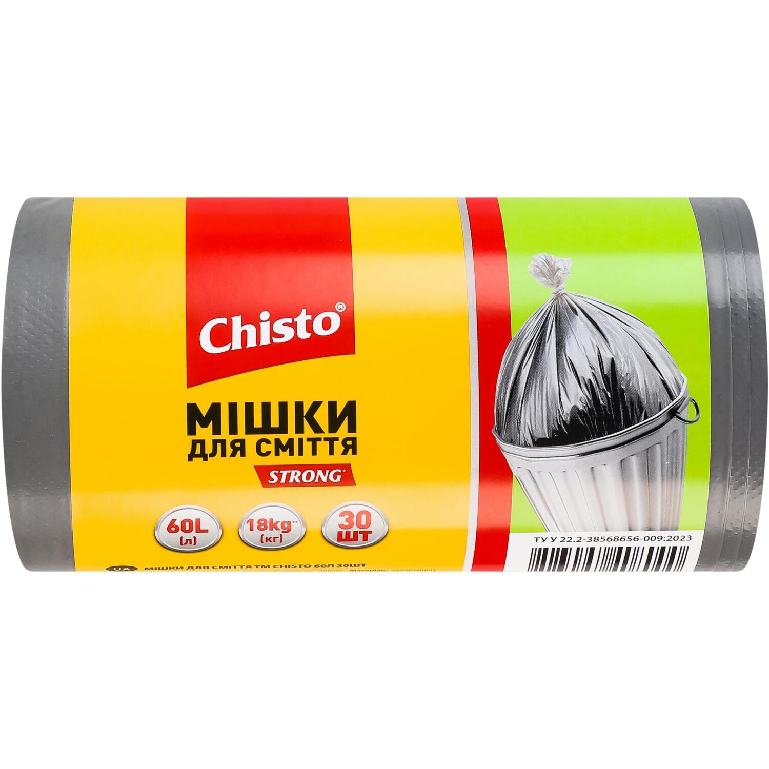 Пакеты для мусора Chisto strong 60 л 30 шт фото 