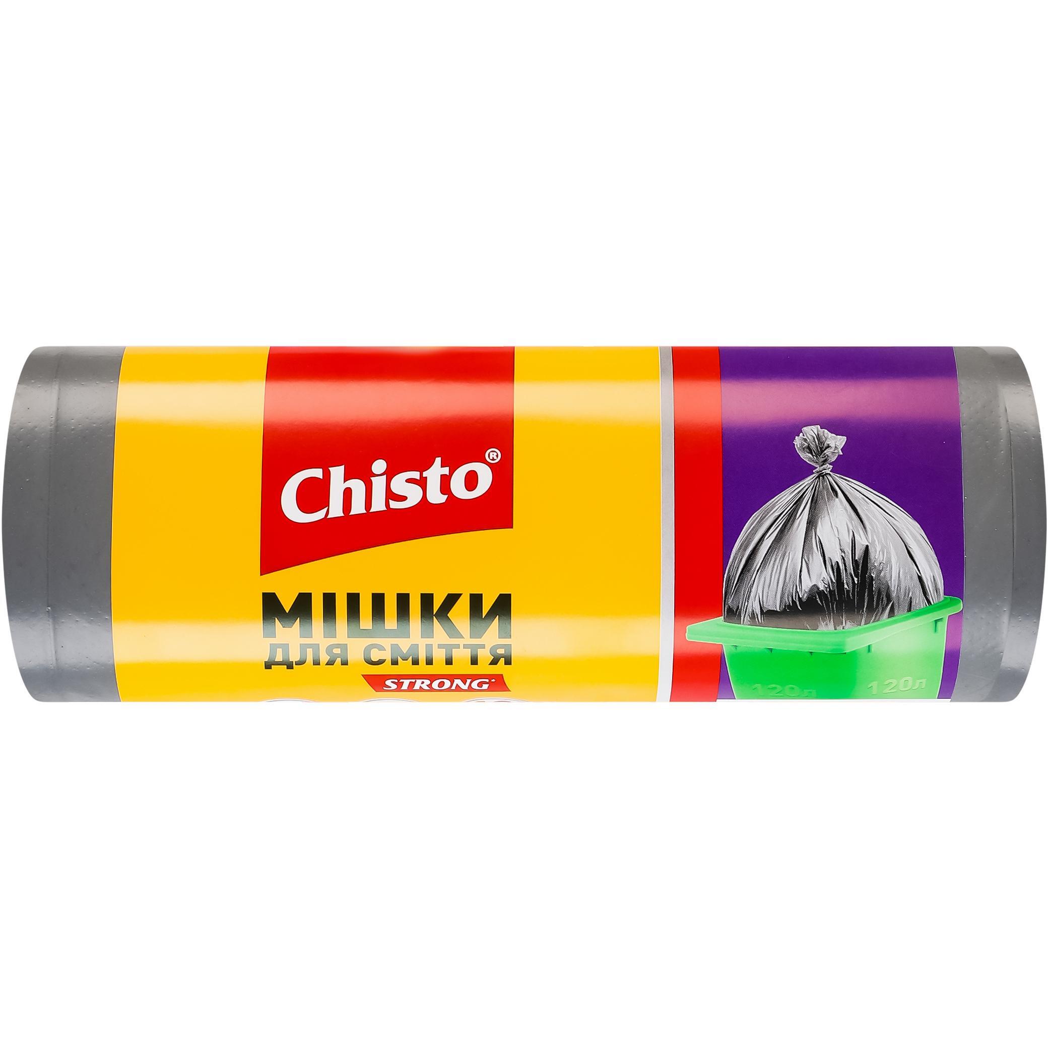 Пакеты для мусора Chisto strong 120 л 10 шт фото 1