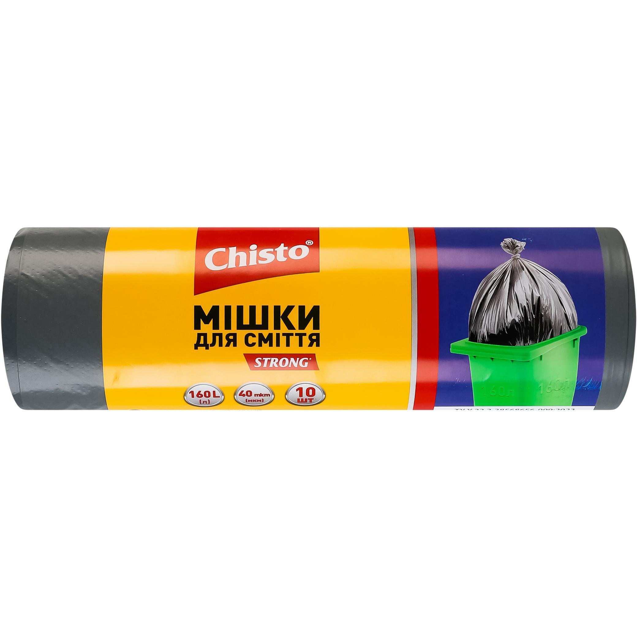 Пакеты для мусора Chisto strong 160 л 10 шт фото 1
