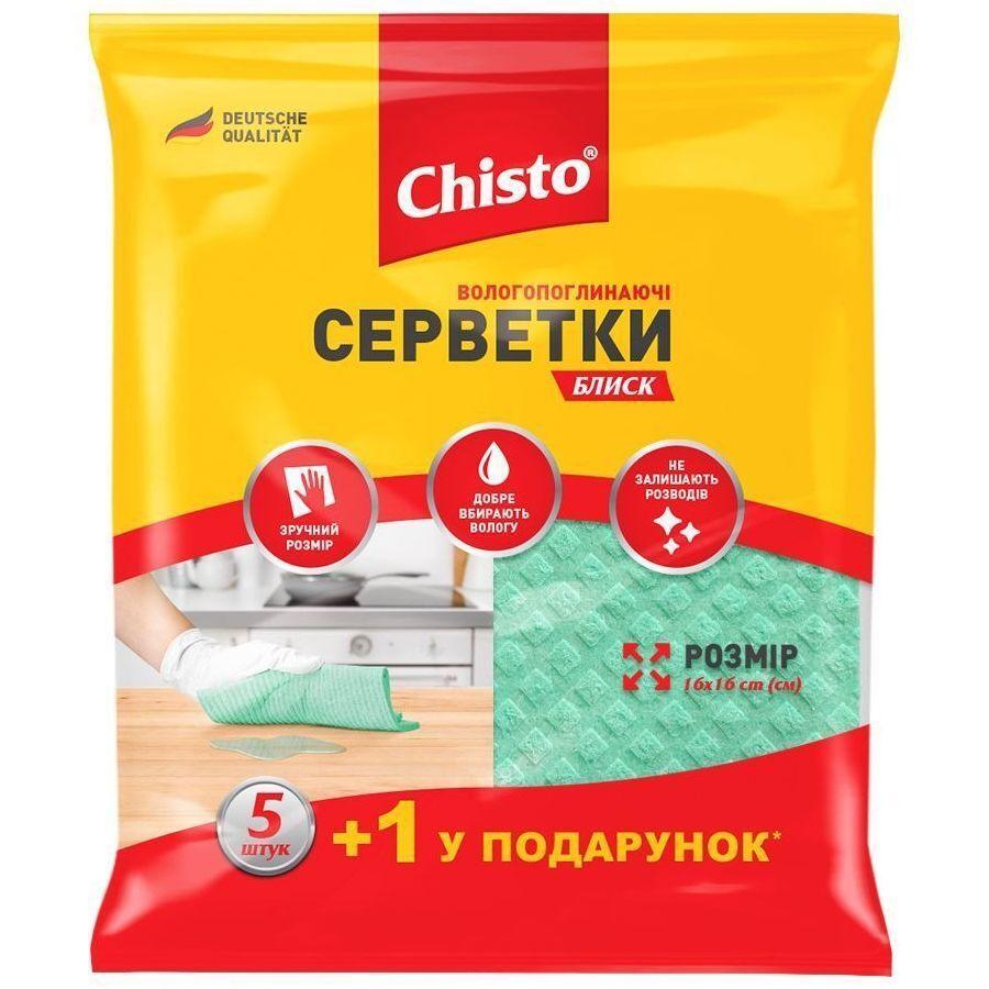 Серветки вологопоглинаючі Chisto Блиск 5+1 штфото1
