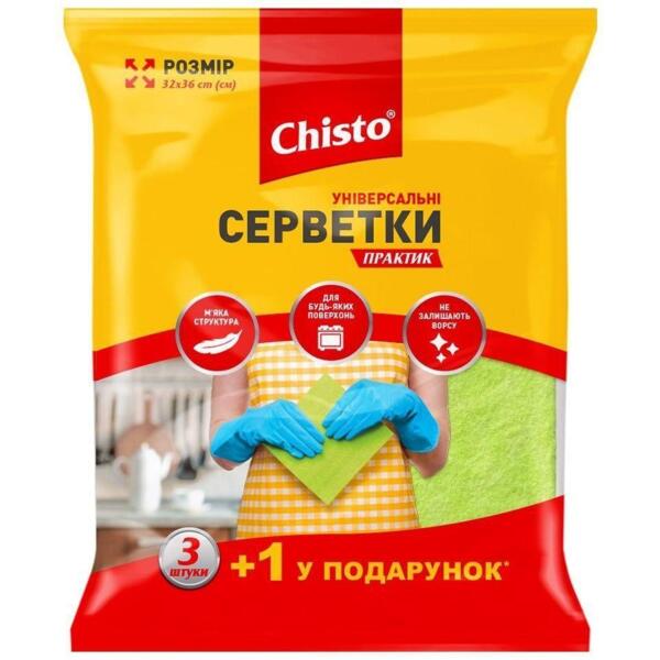 Салфетки универсальные Chisto Практик 3+1 шт