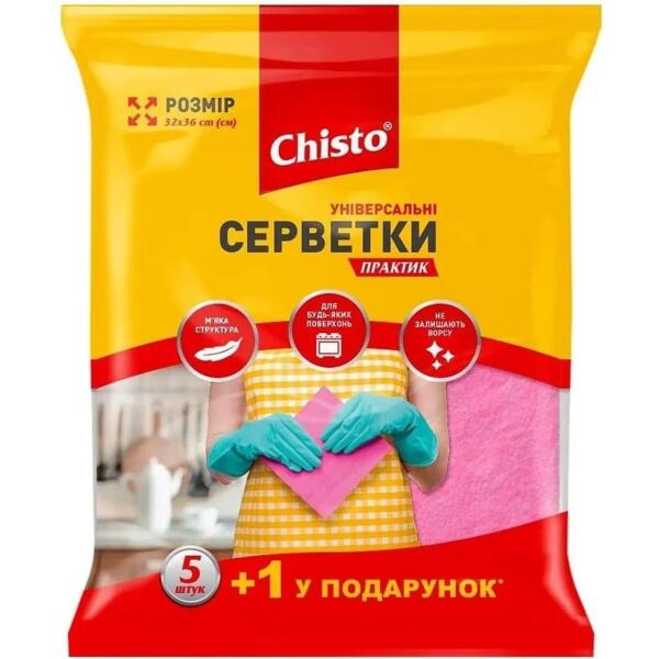Салфетки универсальные Chisto Практик 5+1 шт