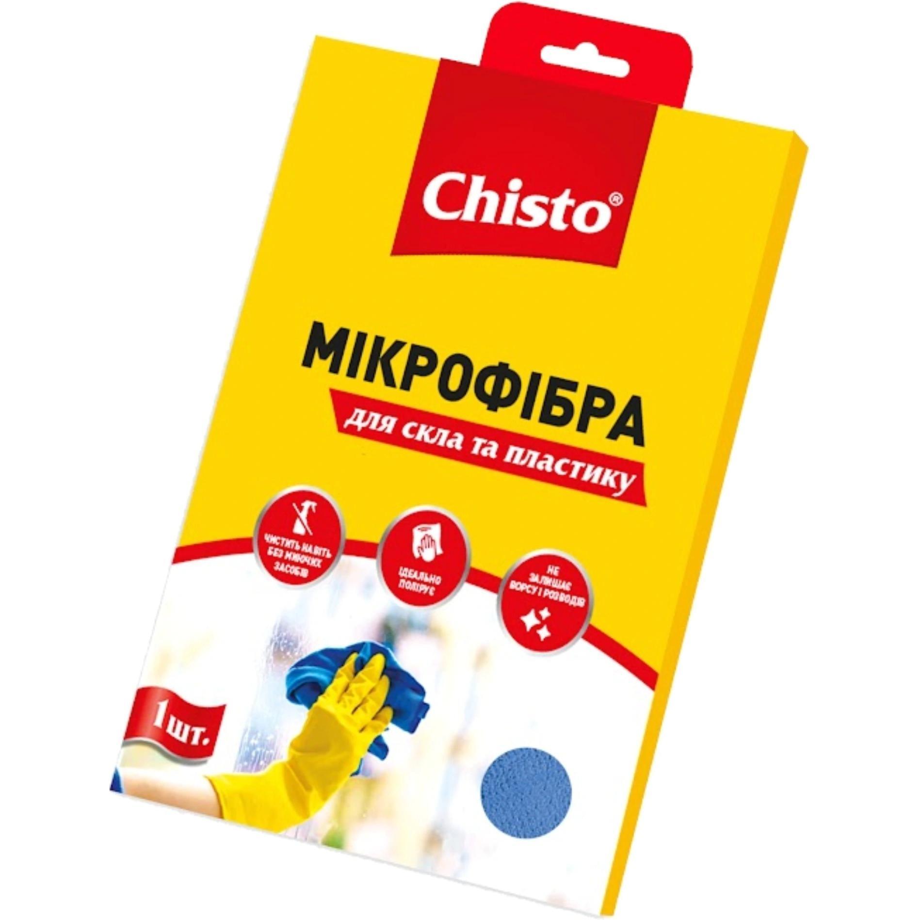 Серветка з мікрофібри Chisto для вікон та дзеркал 1 штфото1