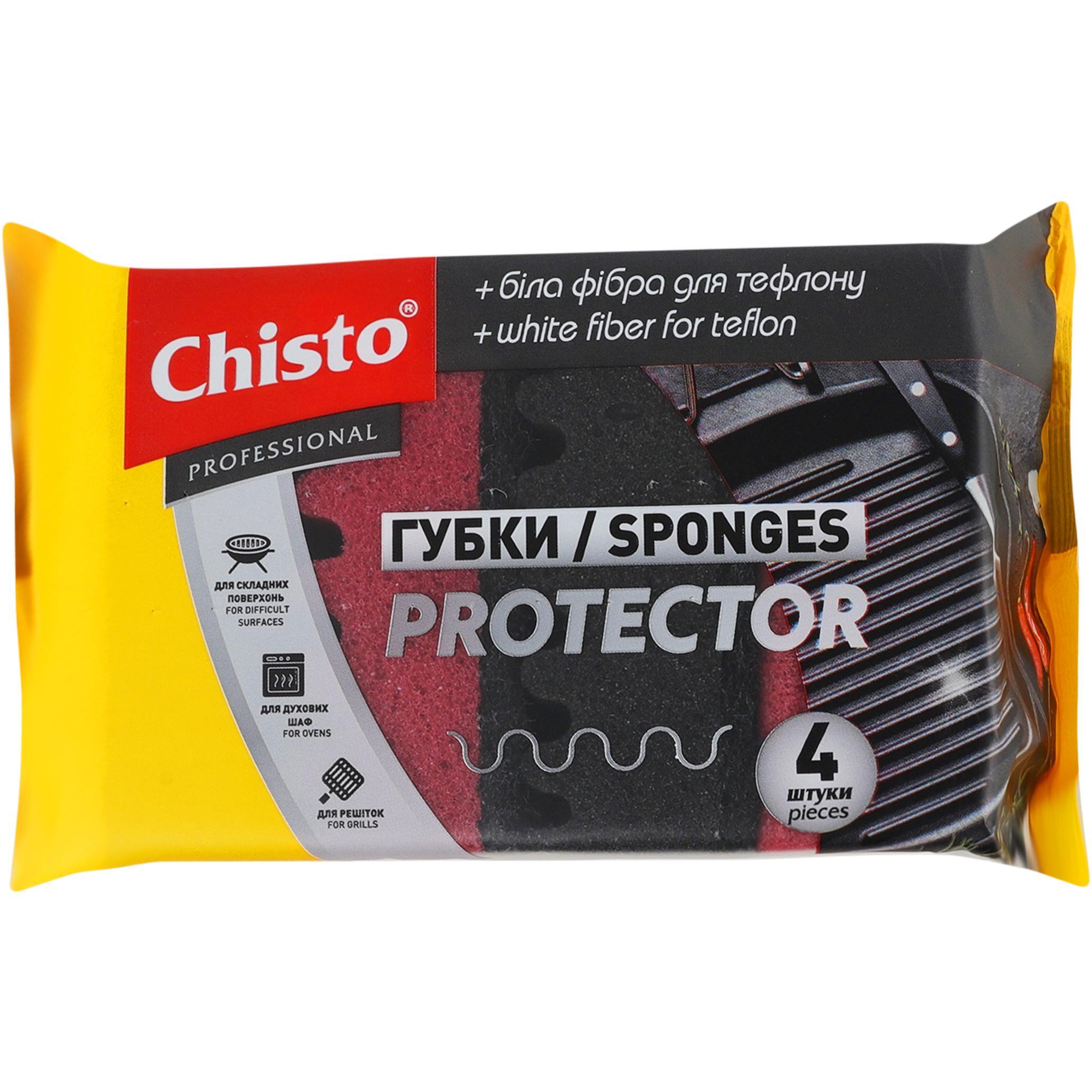 Губка кухонная Chisto Protector 4 шт фото 1