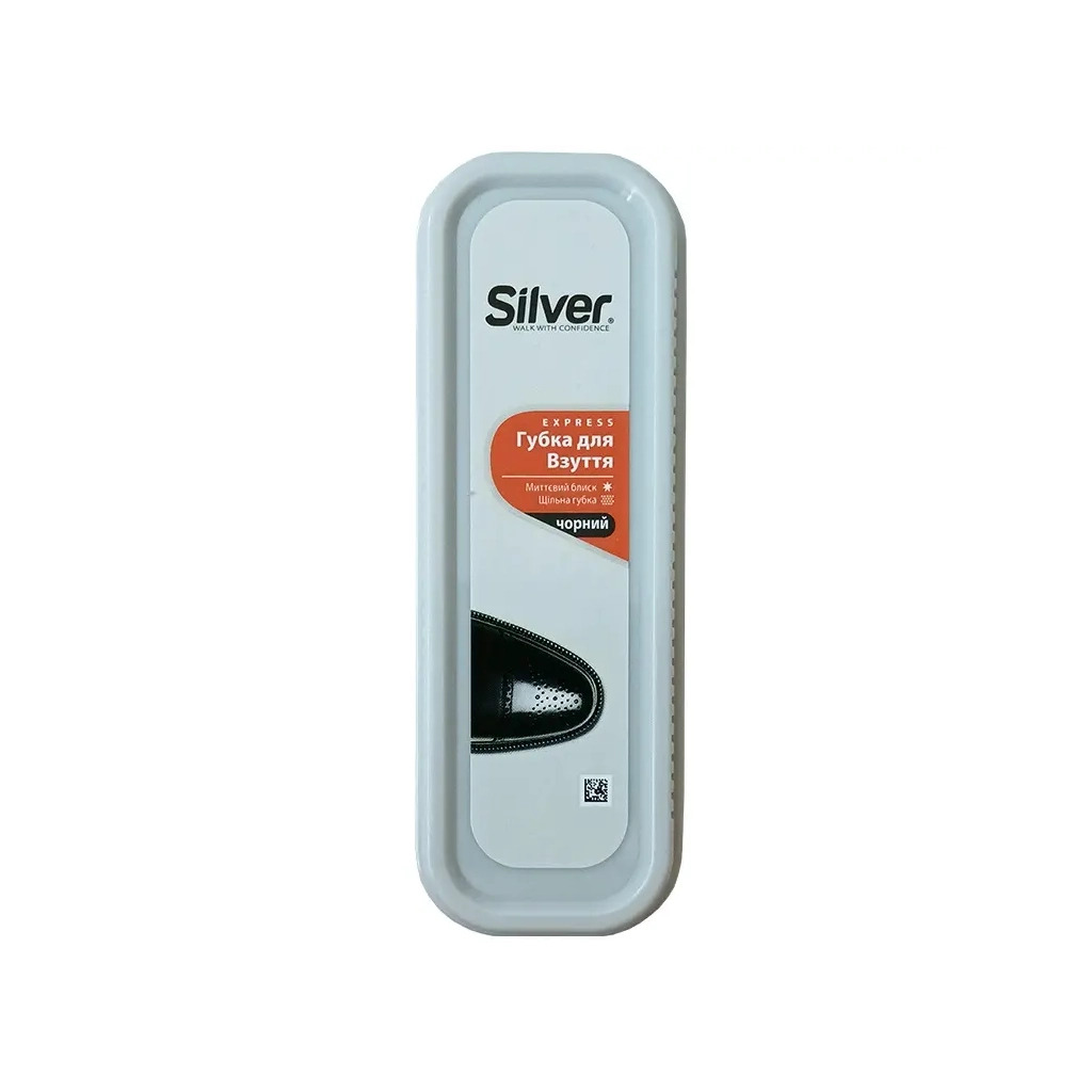 Губка-блеск для обуви Silver стандартная черная фото1