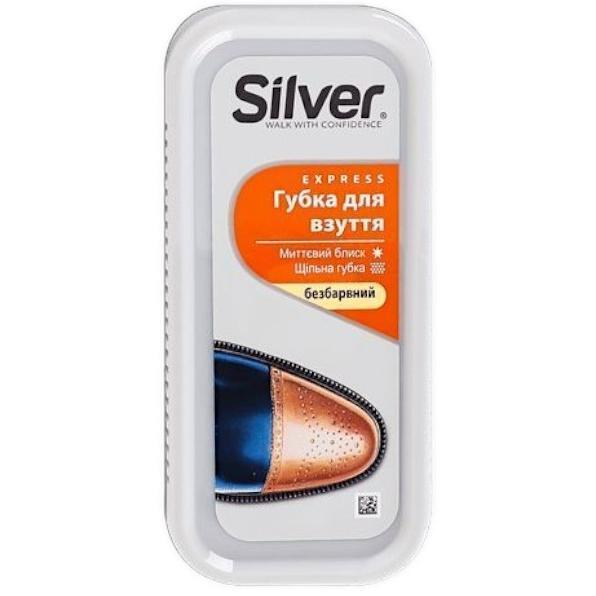Губка-блиск для взуття Silver широка натуральнафото1