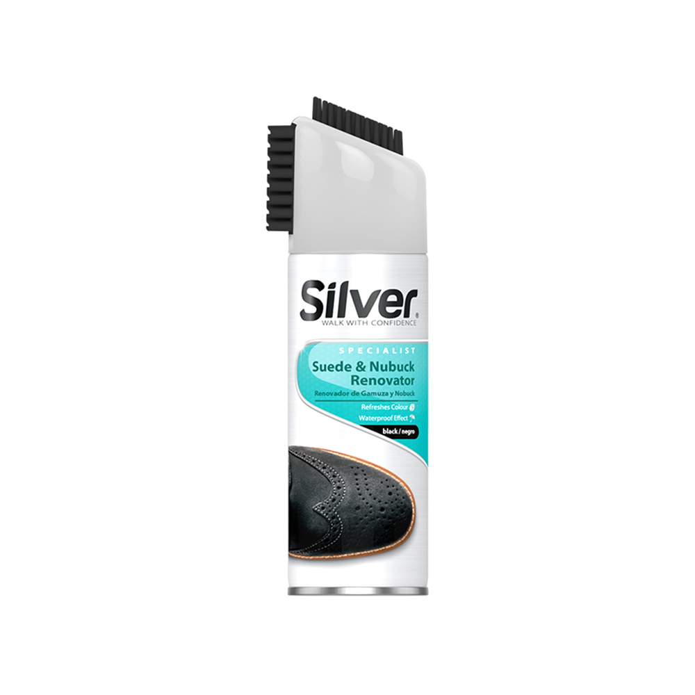 Краска-реставратор Silver для нубука и замши черная 250 мл фото1