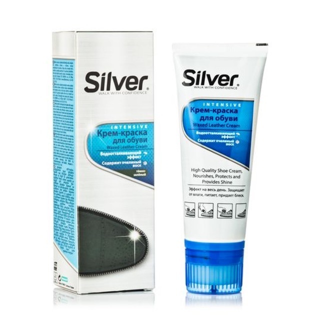 Крем-фарба для взуття Silver темно-зелена 75 млфото1
