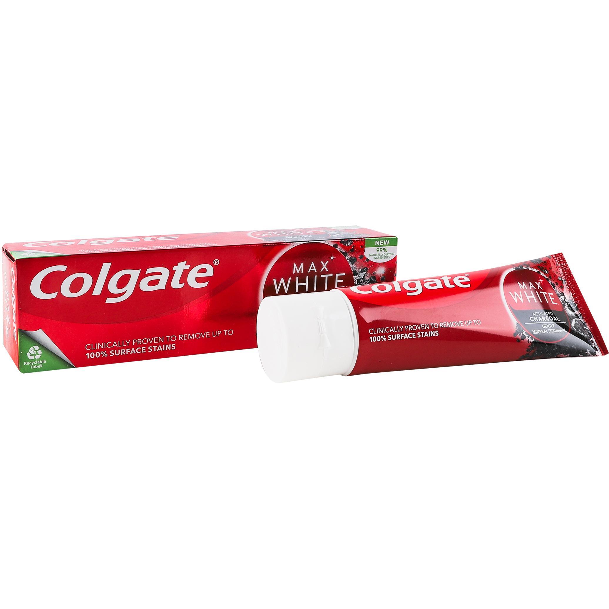 Зубная паста Colgate Max White Activated Charcoal 75 мл фото 1