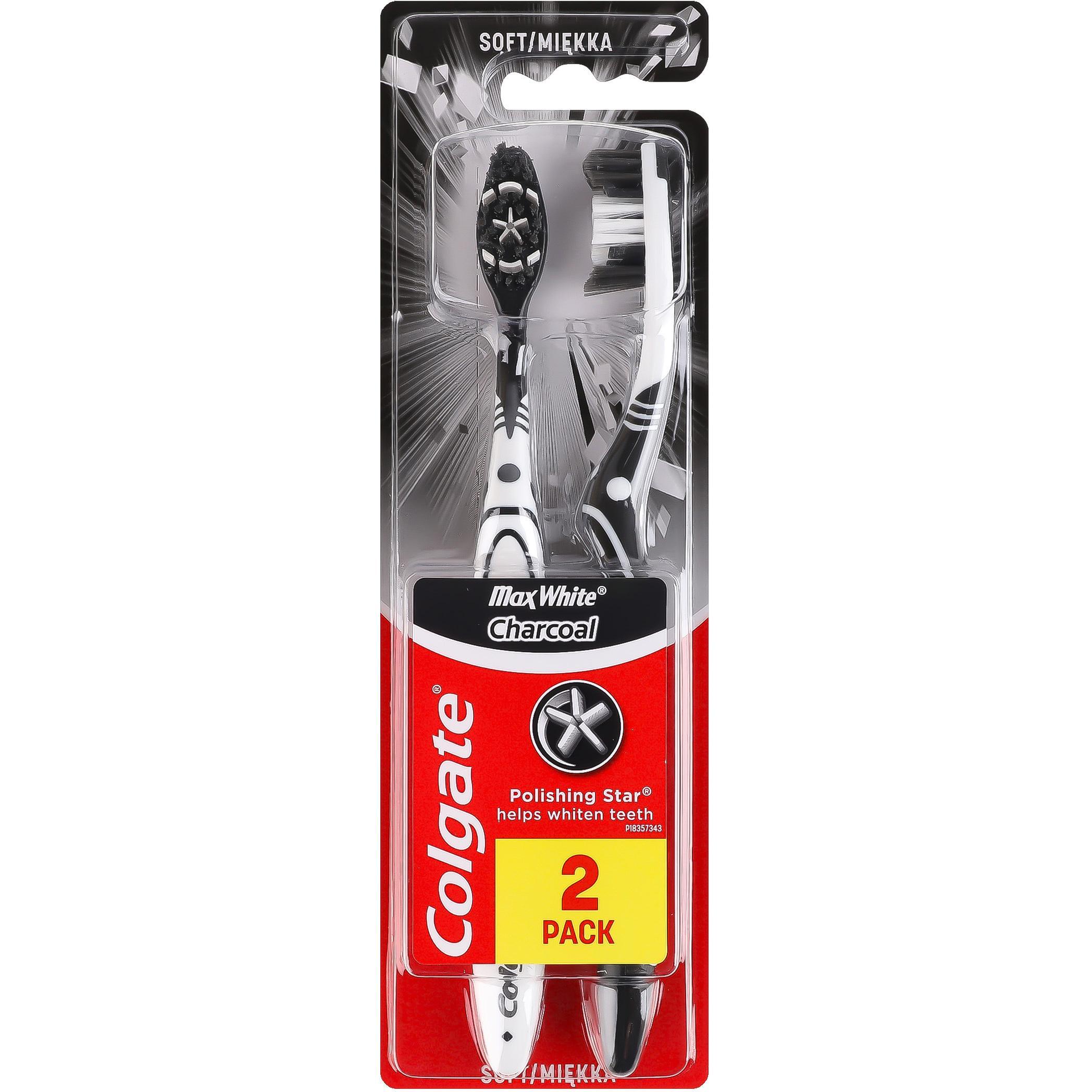 Зубна щітка Colgate Max Shine з деревним вугіллям 1+1фото1