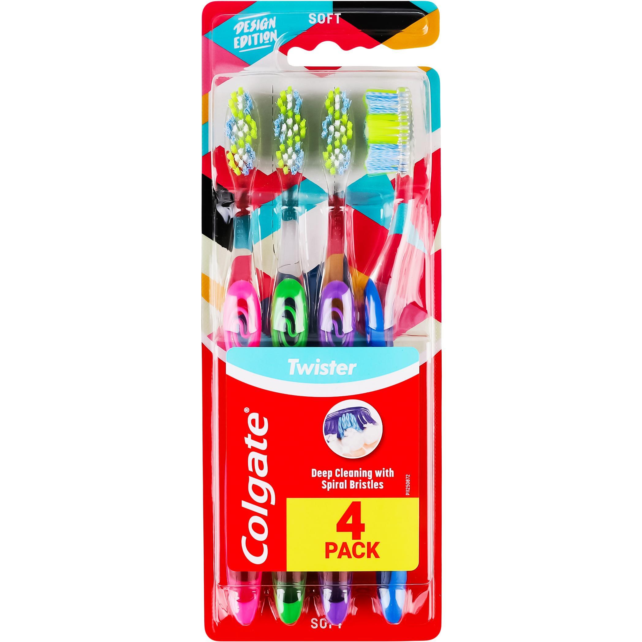 Зубная щетка Colgate Twister 4 шт фото 1