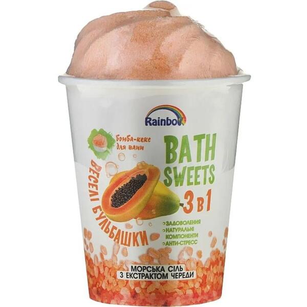 

Набор Aqua Shine Rainbow Веселые пузырьки Бомбочка для ванн + Морская соль с экстрактом череды 280 г