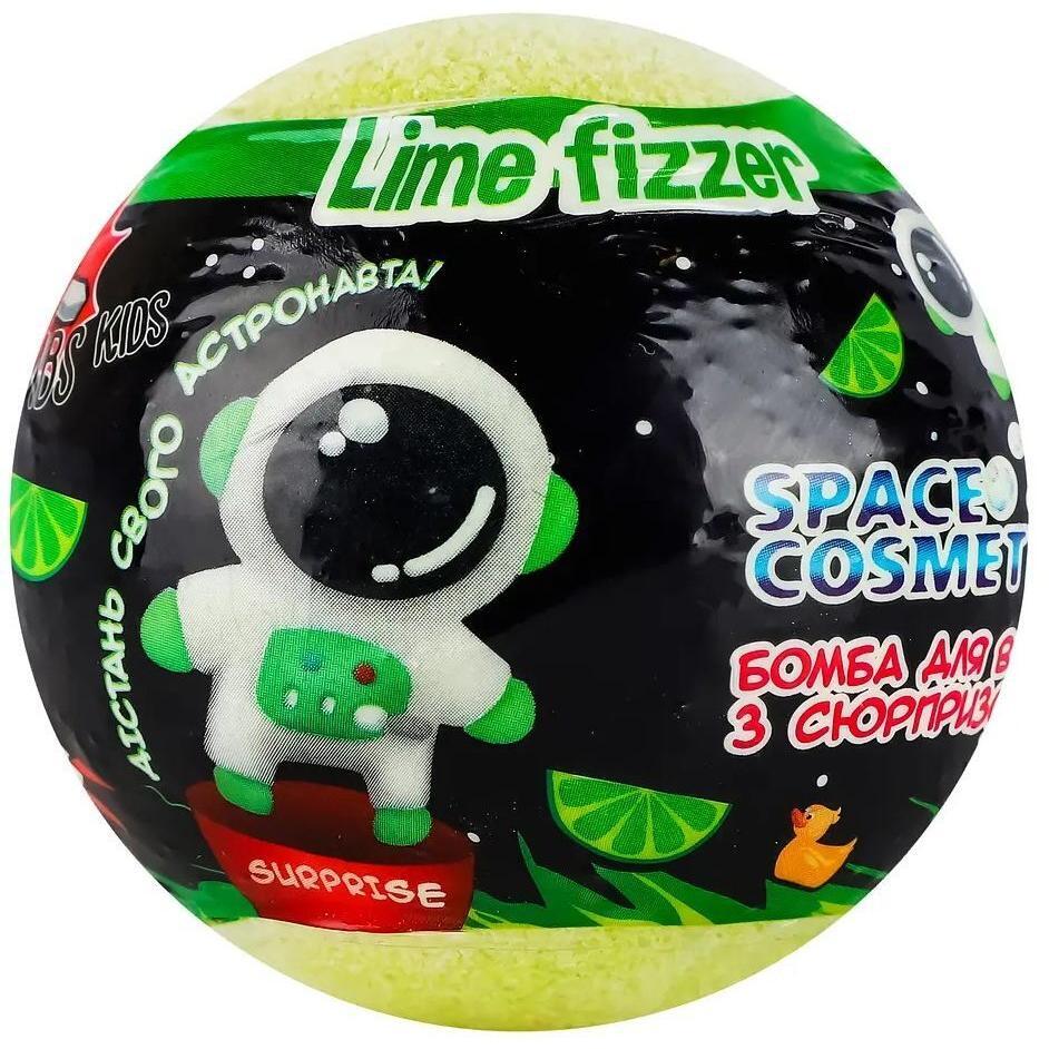 Бомбочка для ванны Aqua Shine Space Cosmetic Шипучий лайм с игрушкой 100 г фото 1