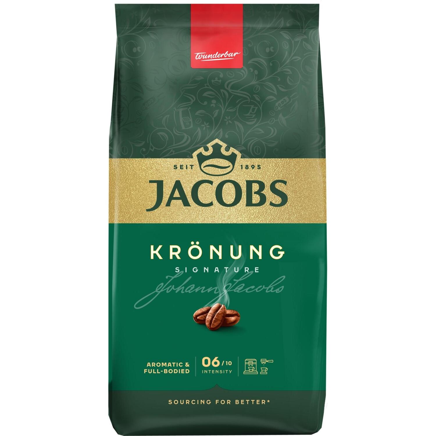 Кофе Jacobs зерна Kronung , 1000гр, купаж арабика/робуста фото