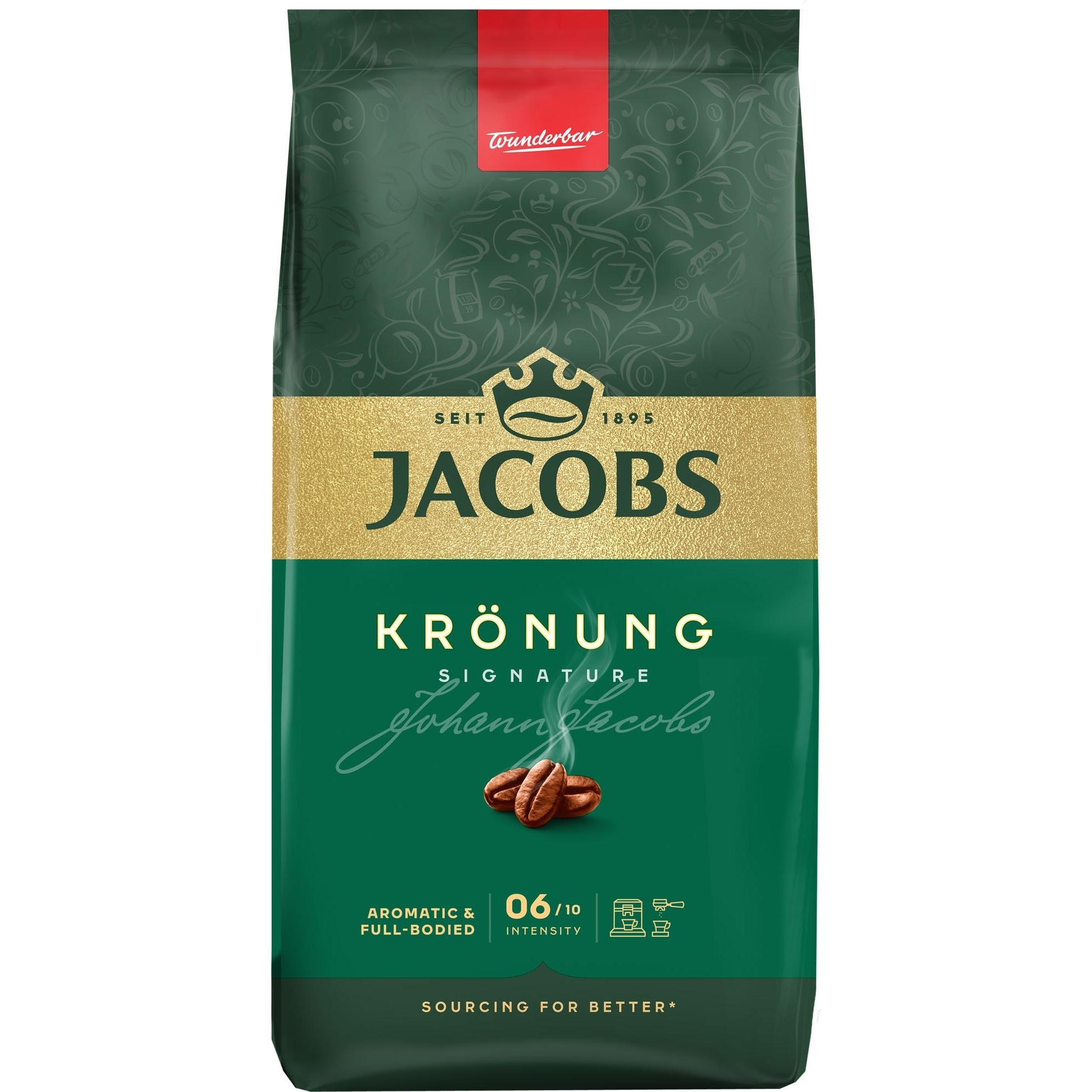 Кофе Jacobs зерна Kronung , 1000гр, купаж арабика/робуста фото 1