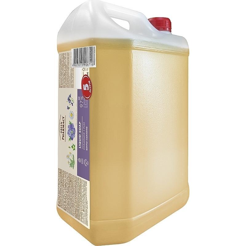Жидкое мыло Green Pharmacy Ромашка и лен 5 л фото 1