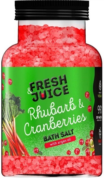 Соль для ванн Fresh Juice Rhubarb & Cranberries 700 г фото1