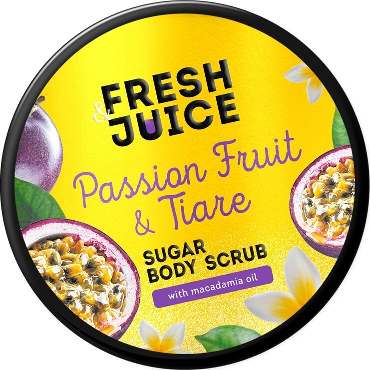 Цукровий скраб для тіла Fresh Juice Passion Fruit & Tiare 200 мл (4823015946172) фото1